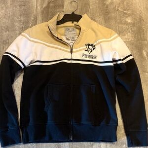 NHL Pittsburgh Penguins Black and Tan Hoodie